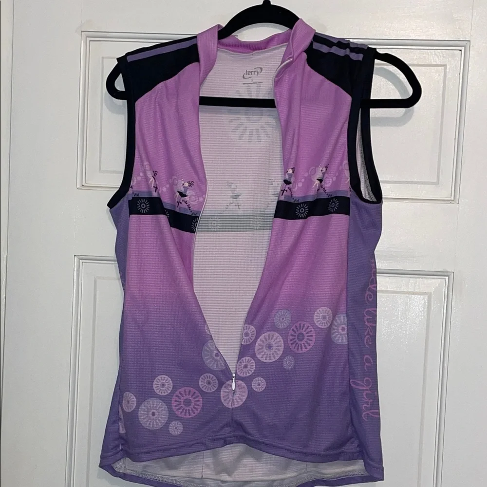 Purple Sleeveless Cycling Jersey - Picture 7 of 11